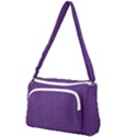 Leather Smooth 18-purple Front Pocket Crossbody Bag View1