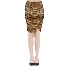 Reptile Skin Pattern 11 Midi Wrap Pencil Skirt by skindeep