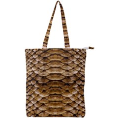 Reptile Skin Pattern 11 Double Zip Up Tote Bag by skindeep