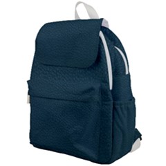 Leatherette 2 Blue Top Flap Backpack by skindeep