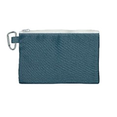 Leatherette 2 Blue Canvas Cosmetic Bag (medium) by skindeep
