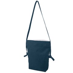 Leatherette 2 Blue Folding Shoulder Bag by skindeep