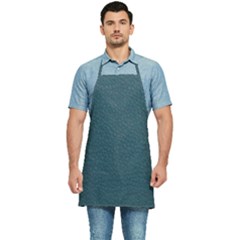 Leatherette 2 Blue Kitchen Apron by skindeep