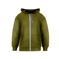 Leatherette 6 Green Kids  Zipper Hoodie by skindeep