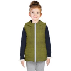 Leatherette 6 Green Kids  Hooded Puffer Vest by skindeep