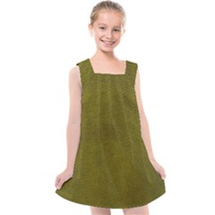 Leatherette 6 Green Kids  Cross Back Dress by skindeep