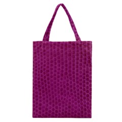 Leatherette 5 Purple Classic Tote Bag by skindeep