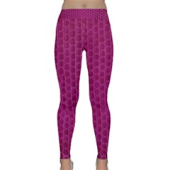 Leatherette 5 Purple Classic Yoga Leggings by skindeep