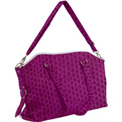 Leatherette 5 Purple Canvas Crossbody Bag by skindeep