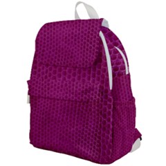 Leatherette 5 Purple Top Flap Backpack by skindeep