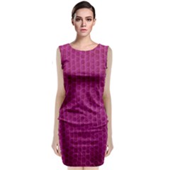 Leatherette 5 Purple Classic Sleeveless Midi Dress by skindeep