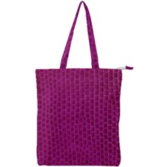 Leatherette 5 Purple Double Zip Up Tote Bag by skindeep