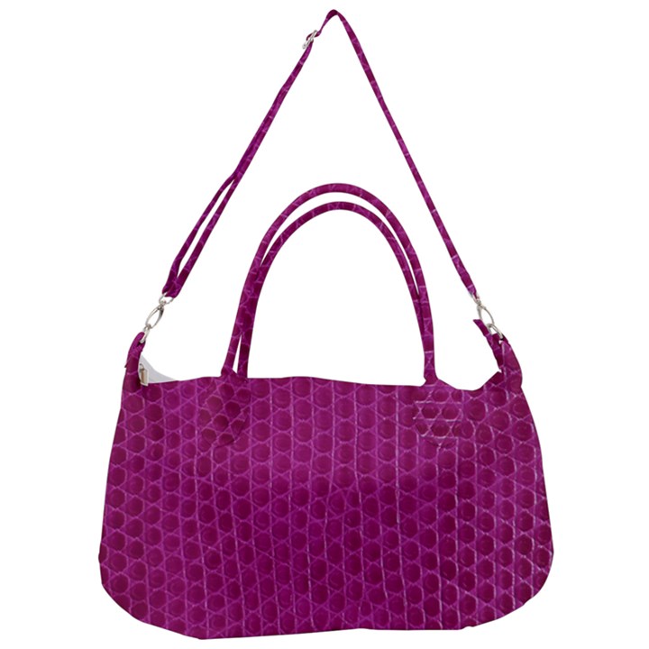 Leatherette 5 Purple Removal Strap Handbag