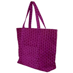 Leatherette 5 Purple Zip Up Canvas Bag by skindeep