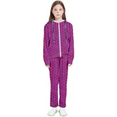 Leatherette 5 Purple Kids  Tracksuit