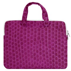 Leatherette 5 Purple Macbook Pro Double Pocket Laptop Bag by skindeep