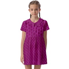 Leatherette 5 Purple Kids  Asymmetric Collar Dress