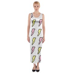 Pattern Cute Flash Design Fitted Maxi Dress by brightlightarts