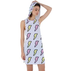 Pattern Cute Flash Design Racer Back Hoodie Dress by brightlightarts