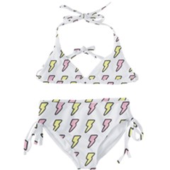 Pattern Cute Flash Design Kids  Classic Bikini Set by brightlightarts