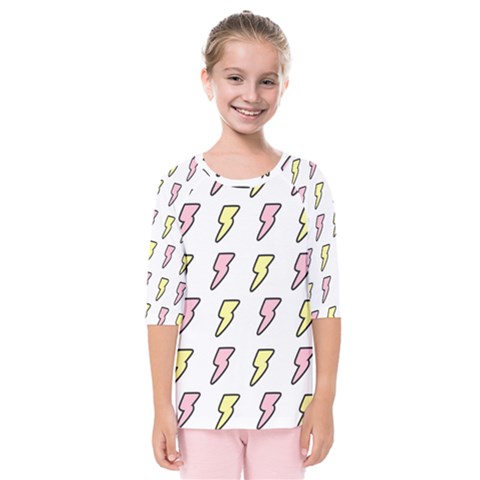 Pattern Cute Flash Design Kids  Quarter Sleeve Raglan Tee by brightlightarts