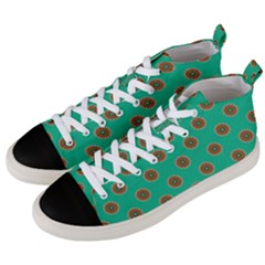 Ethnic Circular Print Men s Mid-top Canvas Sneakers by designsbymallika