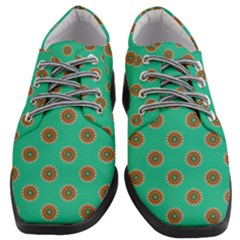 Ethnic Circular Print Women Heeled Oxford Shoes by designsbymallika