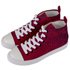 Cracked Leather 2 Women s Mid-top Canvas Sneakers by skindeep