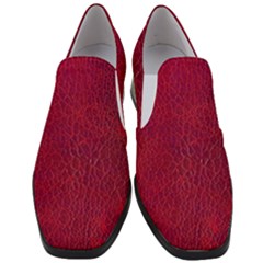 Cracked Leather 2 Women Slip On Heel Loafers