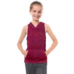 Cracked Leather 2 Kids  Sleeveless Hoodie