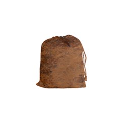 Aged Leather Drawstring Pouch (XS)