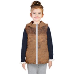 Aged Leather Kids  Hooded Puffer Vest