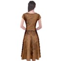 Aged Leather Cap Sleeve Wrap Front Dress View2