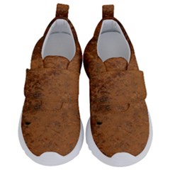 Aged Leather Kids  Velcro No Lace Shoes