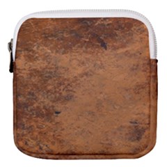 Aged Leather Mini Square Pouch