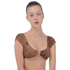 Aged Leather Cap Sleeve Ring Bikini Top