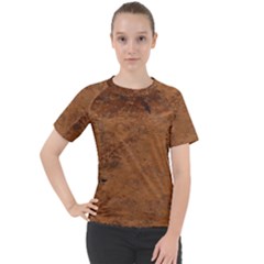 Aged Leather Women s Sport Raglan Tee