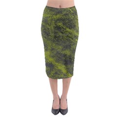 Cracked Leather 2a Midi Pencil Skirt