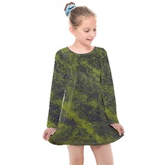 Cracked Leather 2a Kids  Long Sleeve Dress