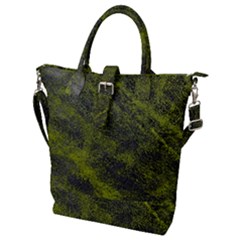 Cracked Leather 2a Buckle Top Tote Bag