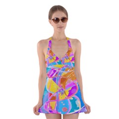 Sun Tea Halter Dress Swimsuit 