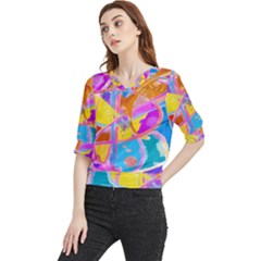 Sun Tea Quarter Sleeve Blouse