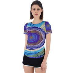 Swirls Back Cut Out Sport Tee