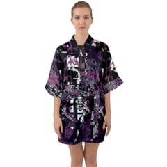 Pressure Points Half Sleeve Satin Kimono  by MRNStudios