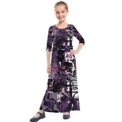 Pressure Points Kids  Quarter Sleeve Maxi Dress by MRNStudios