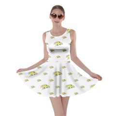 Cartoon Funny Weird Car Motif Pattern Skater Dress by dflcprintsclothing