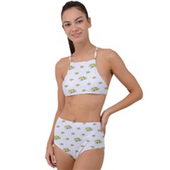 Cartoon Funny Weird Car Motif Pattern High Waist Tankini Set by dflcprintsclothing