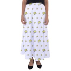 Cartoon Funny Weird Car Motif Pattern Flared Maxi Skirt by dflcprintsclothing