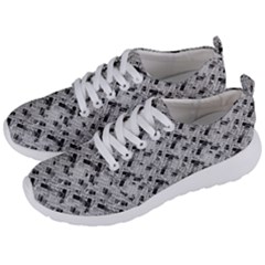 8 Bit Newspaper Pattern, Gazette Collage Black And White Men s Lightweight Sports Shoes by Casemiro