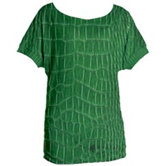 Crocodile Leather Green Women s Oversized Tee by skindeep